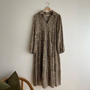 Farmhouse Style Collared Maxi Dress